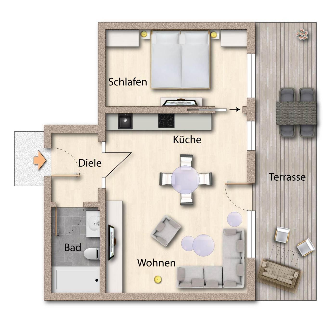 Apartmán Foerdeferien Bockholmwik Munkbrarup Exteriér fotografie